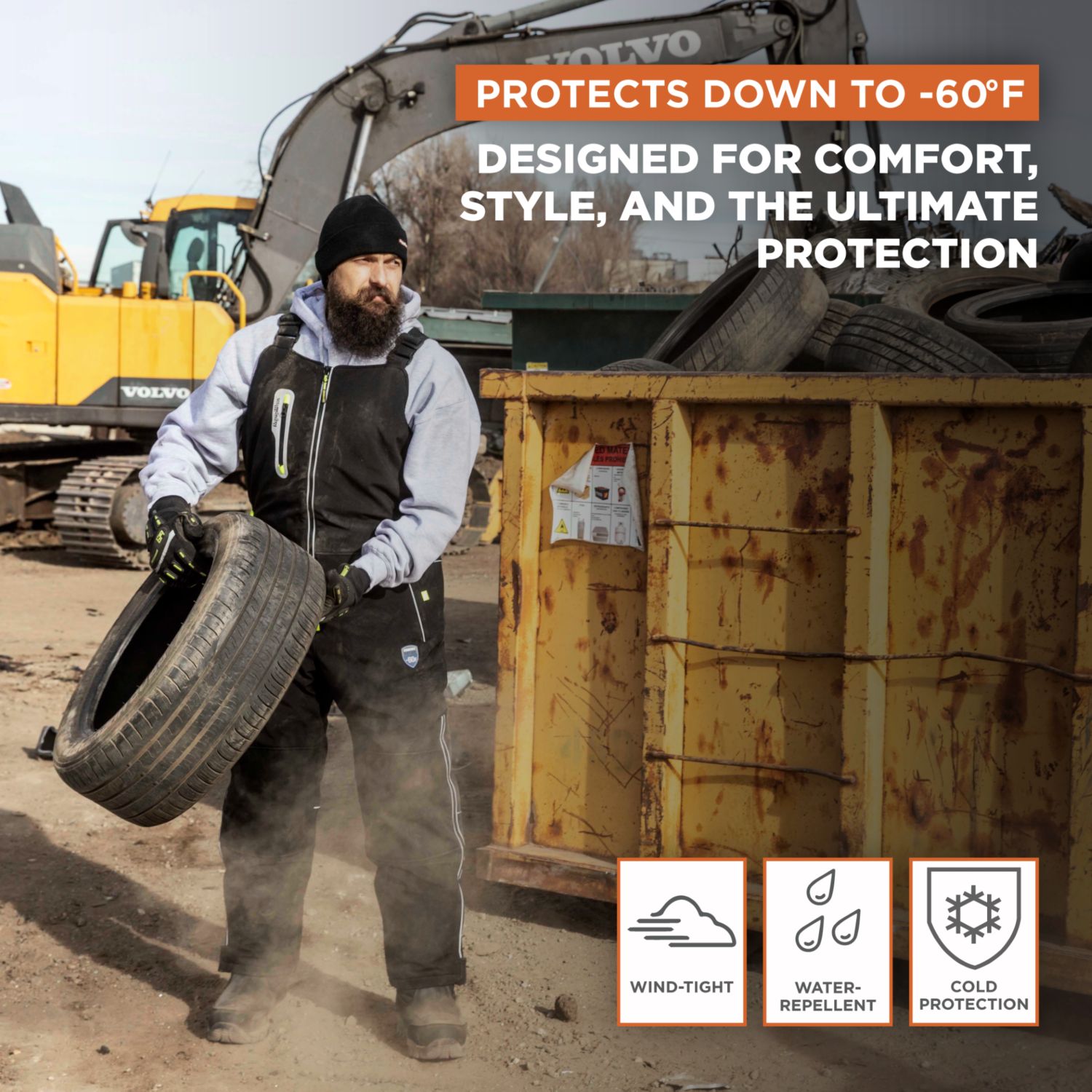 Men's Extreme Softshell Bib Overalls