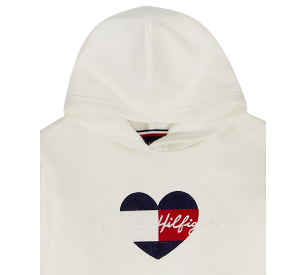 Tommy Hilfiger Girls 4-6x 2-piece Oversized Hoodie And Graphic Print Joggers Set In White