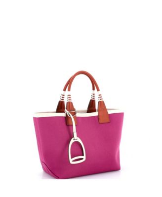  25 Sac Steeple Tote Toile with Leather