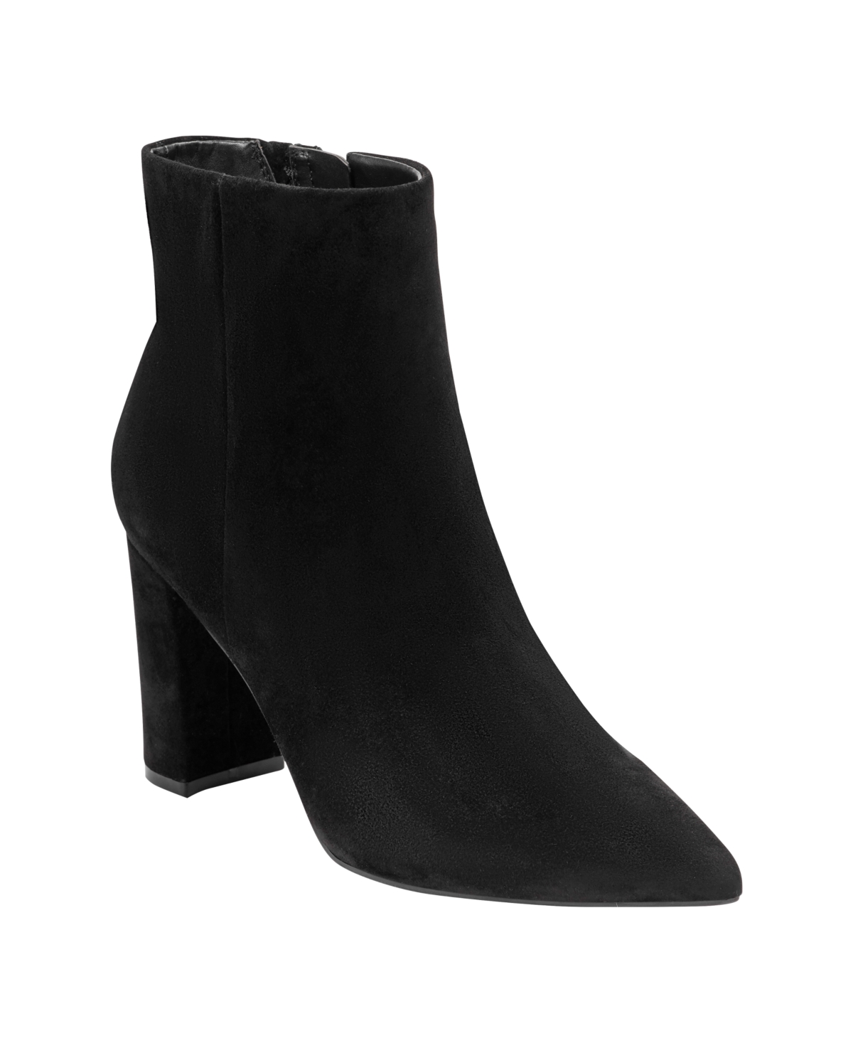Marc Fisher Women's Glorena Block Heel Dress Booties - Black Suede