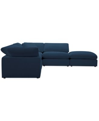 Fog 5-Pc. Fabric L-Sectional Ottoman End Sofa Set