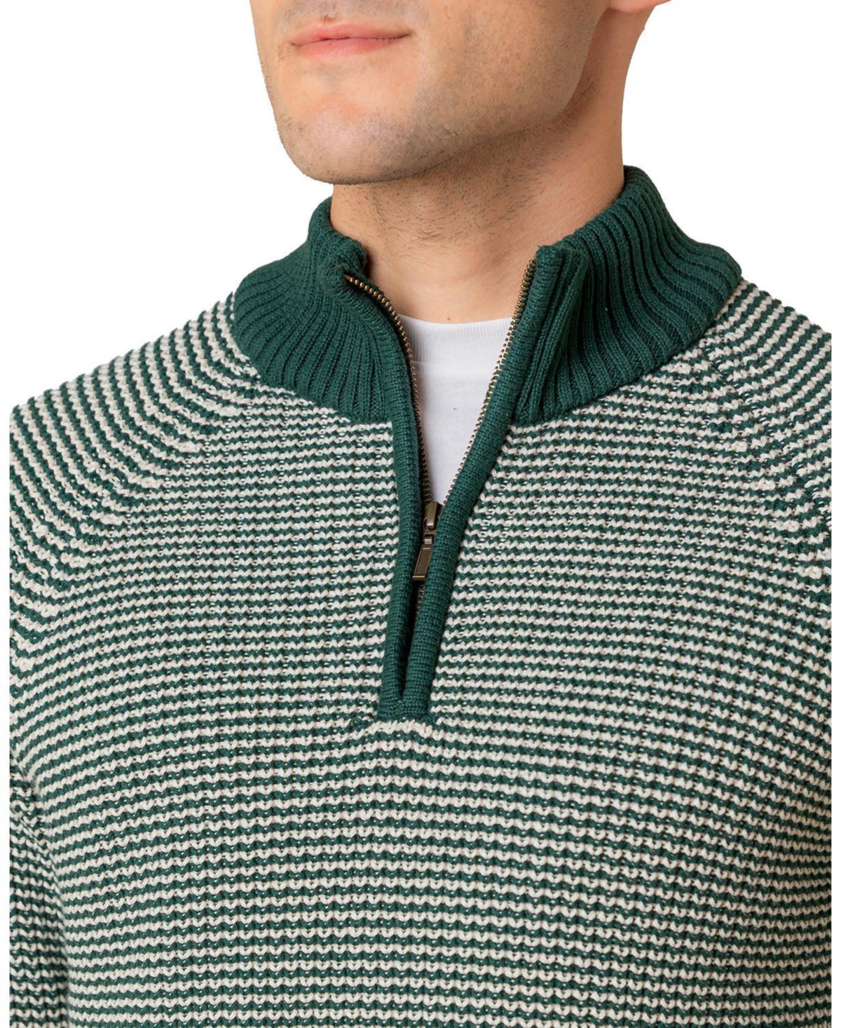 Hope & Henry Men's Organic Half Zip Ski Pullover Sweater