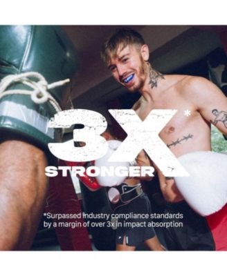 EXTRO Dual Layer Sports Mouth Guard and Disinfectant Spray Bundle for Basketball, Football, MMA, Hockey, Wrestling - Junior - Goldie