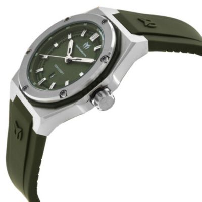 Women's TM-416054 CORAL Quartz 3 Hand Olive Green Dial Watch