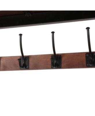 Streamdale Mango Wood Entryway Coat Rack Bench with Storage