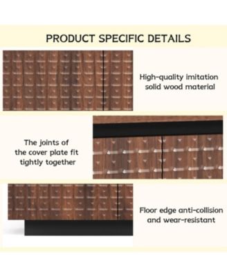 Streamdale Modern 4-Door Sideboard Buffet Cabinet