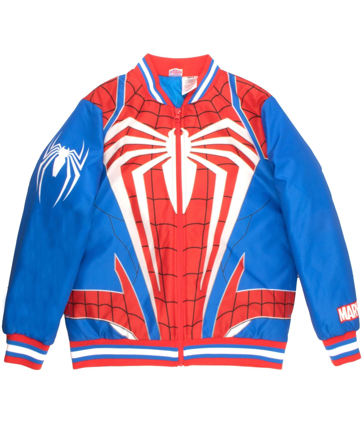 Marvel Little Boys Graphic Print Lightweight Varsity Bomber Jacket