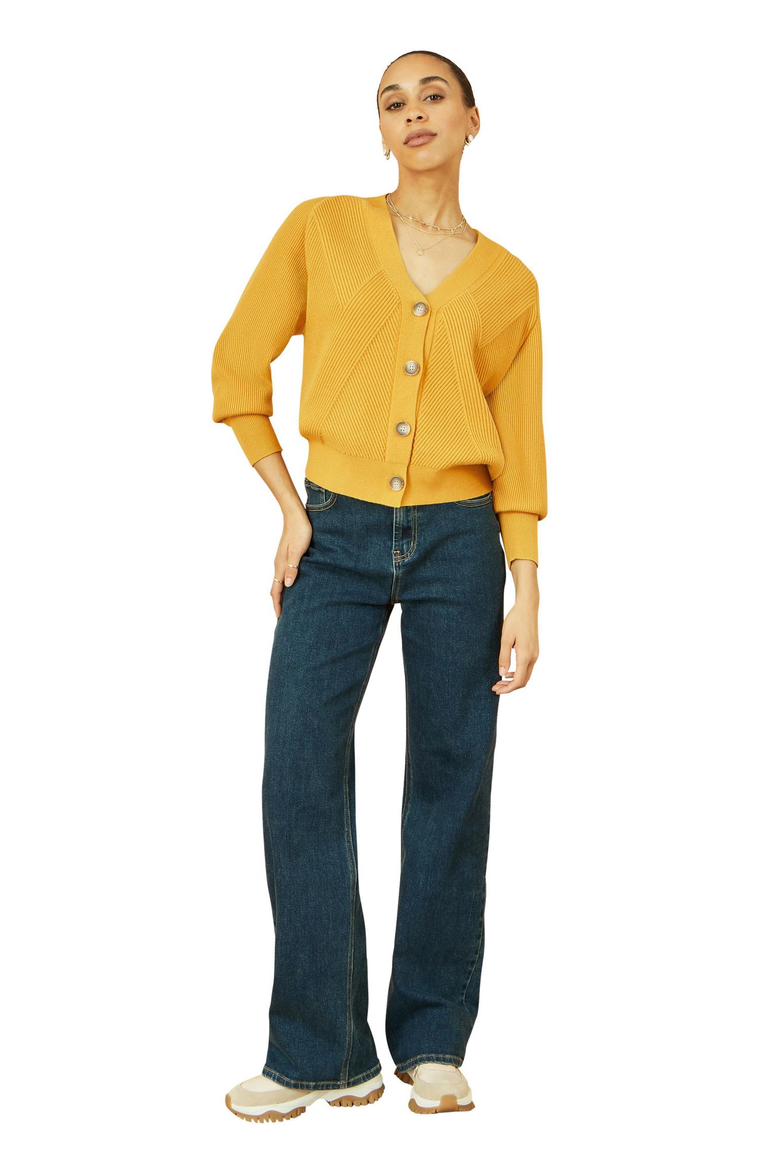 Women's Knitted Stitch Detail Cardigan