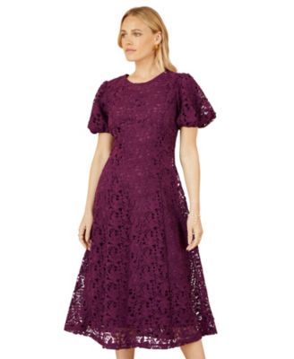 Women's Stretch Lace Midi Dress