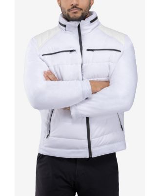 Men's Puffer Jacket With PU Shoulder