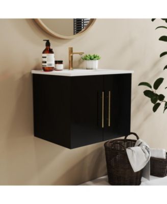 Bathroom Vanity with Sink and Decorative Handle