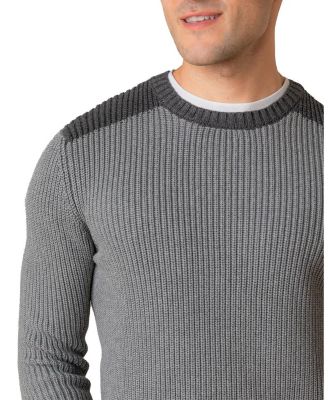 Men's Organic Crew Neck Shoulder Detail Sweater