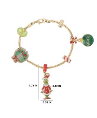 Grinch Holiday Charm Beaded Bracelet