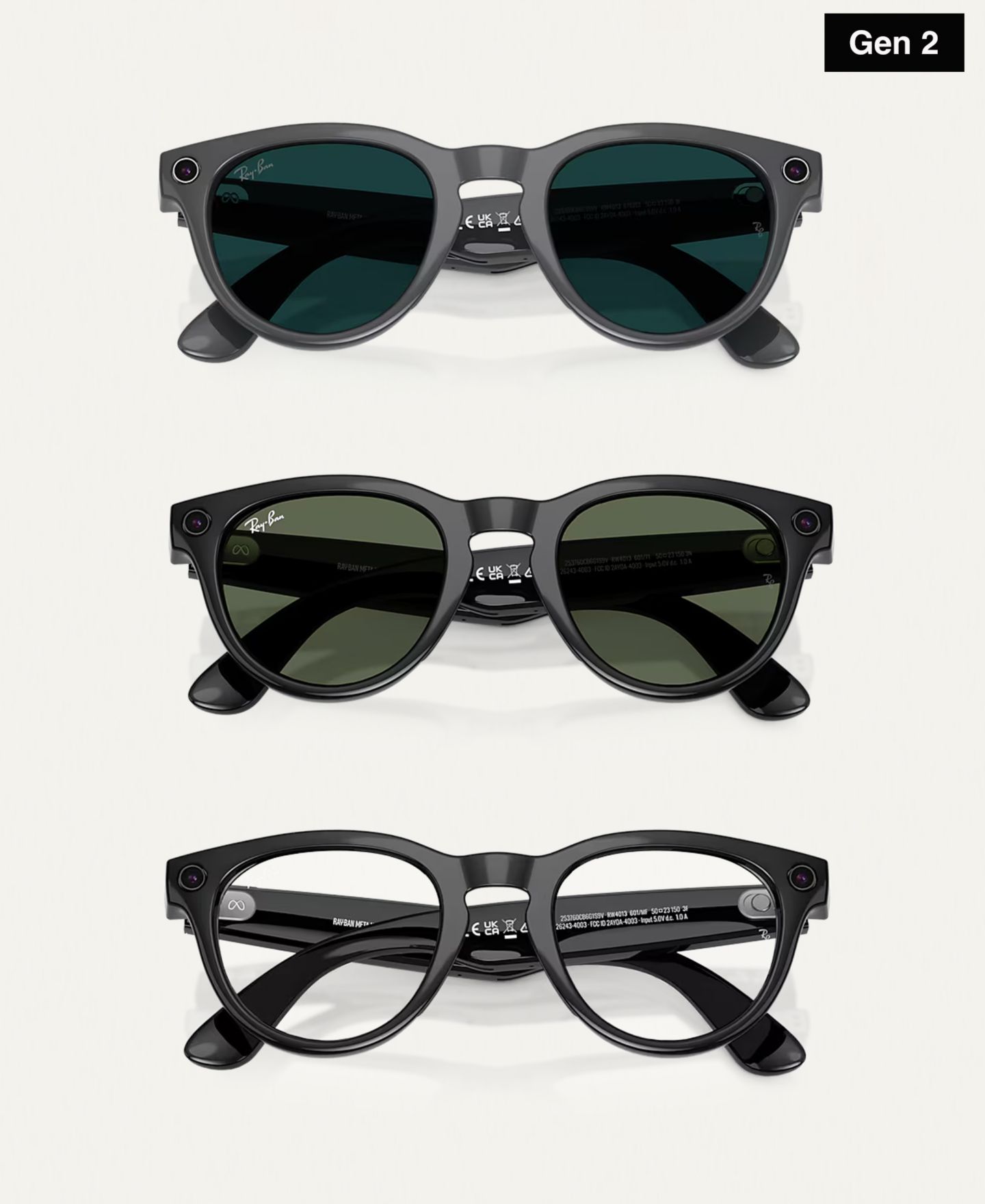 Очки Ray-Ban Unisex AI Meta Gen2 Headliner Glasses Collection, цвет: Чёрный — фото 1