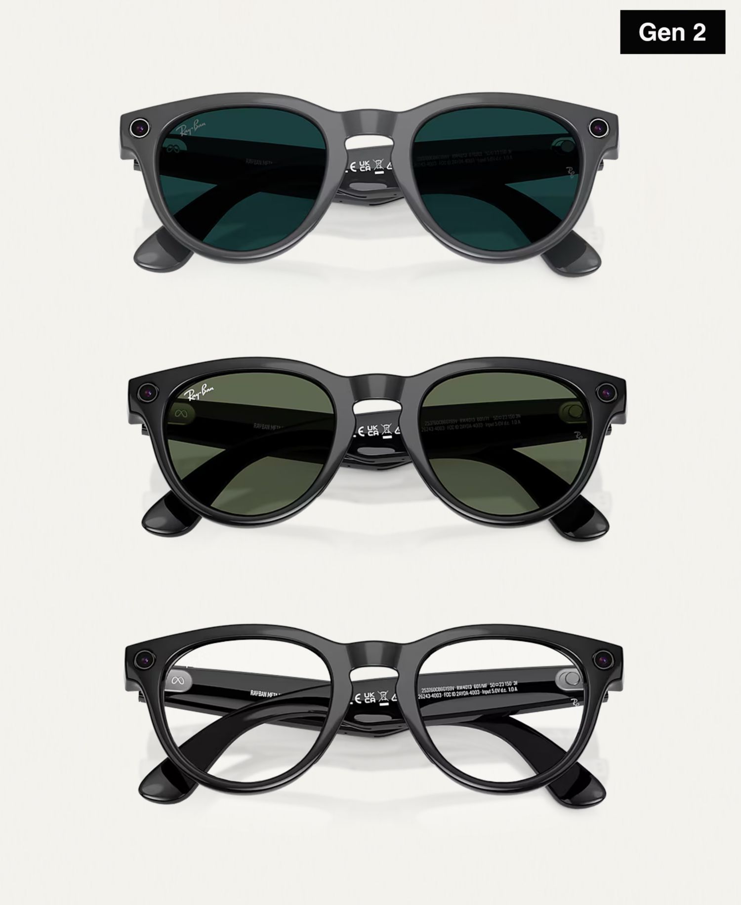 Ray-Ban Unisex AI Glasses, Meta Headliner RW4013 - GEN 2