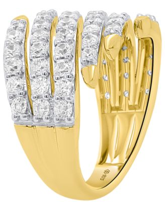 Lab-Grown Diamond Ring (2.ct. t.w.) in 14k Gold Plated Sterling Silver