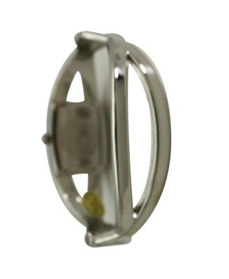 Silver Rhinestones And Pearl Tone Bangle Watch