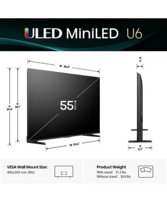 55" U6 Series Class Mini-LED QLED Quantum HDR 4K UHD Smart Fire TV