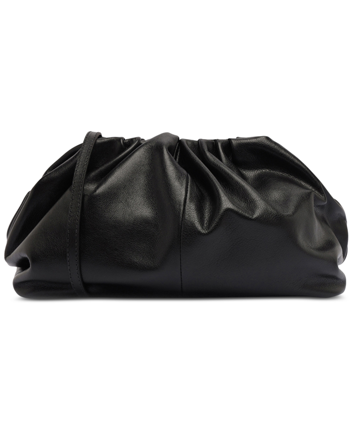 Arezzo Elizabeth Mini Leather Snap Button Handbag In Black