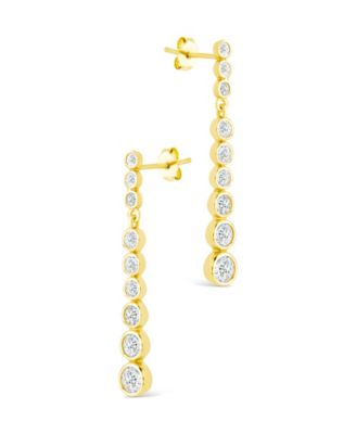 Sterling Silver Ianthe Brilliant Cut CZ Dangle Earrings