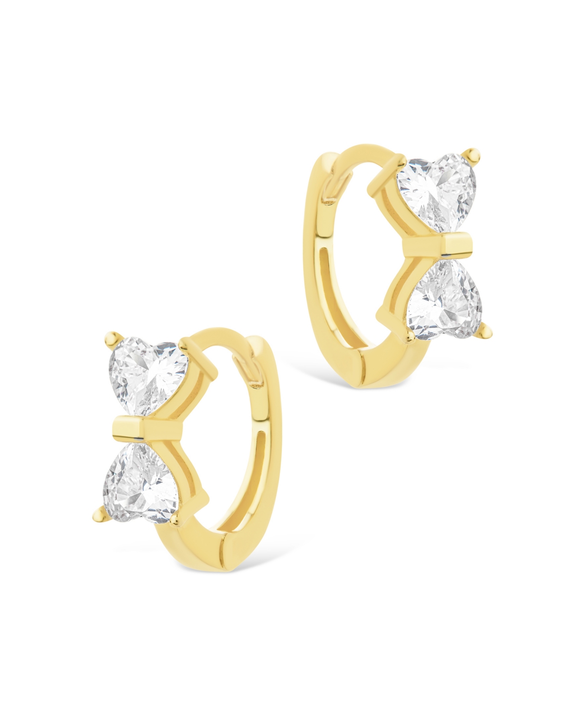 Sterling Forever Silver Ravenna Cz Micro Hoop Earrings