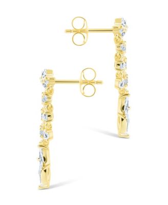 Sterling Silver Adrian CZ Waterfall Statement Studs