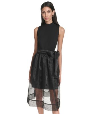 Women's Mock Neck Sleeveless Dress