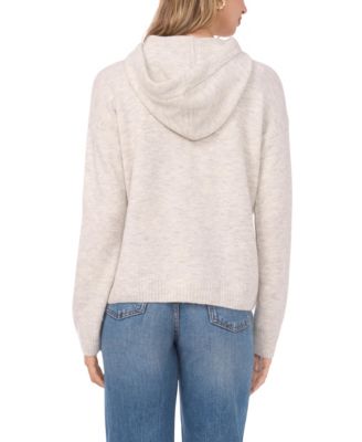 Women's Valentine's Heart Motif Long-Sleeve Hoodie Sweater