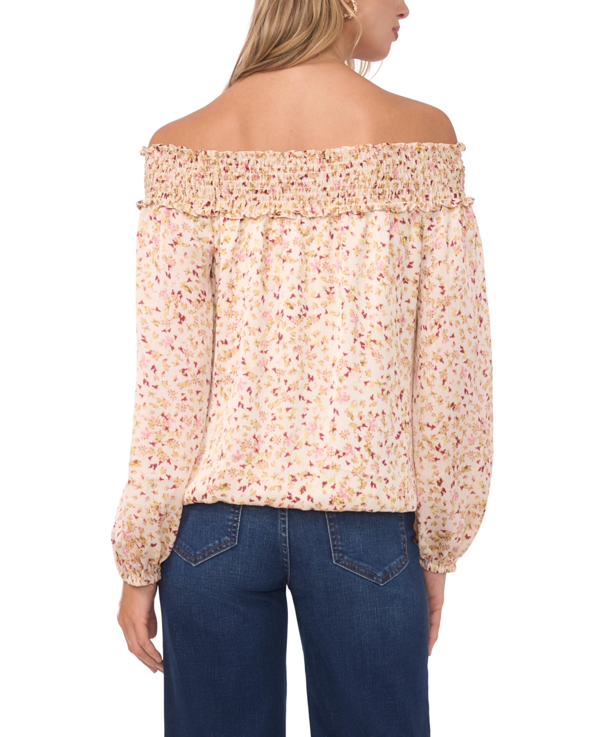 Vince Camuto Women's Off-the-shoulder Long-sleeve Top In Pink