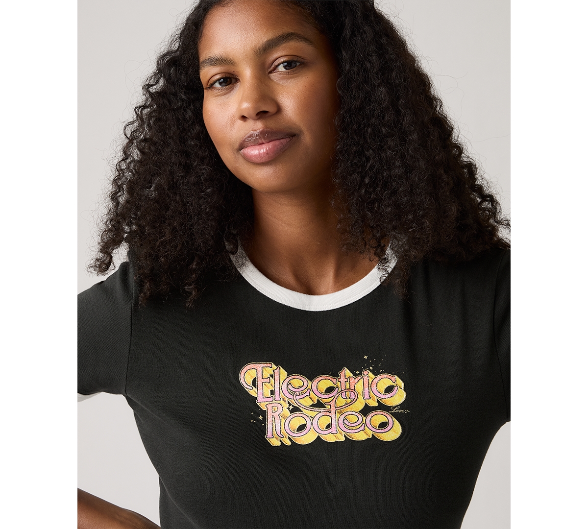 Levi's Women's Graphic Ringer Rickie T-shirt In Black
