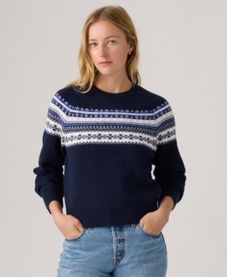 Women's Lou Fair Isle Crewneck Sweater Macy's Exclusive