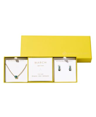 2-Piece Cubic Zirconia Cailin Pendant Necklace and Huggie Earrings Gift Set
