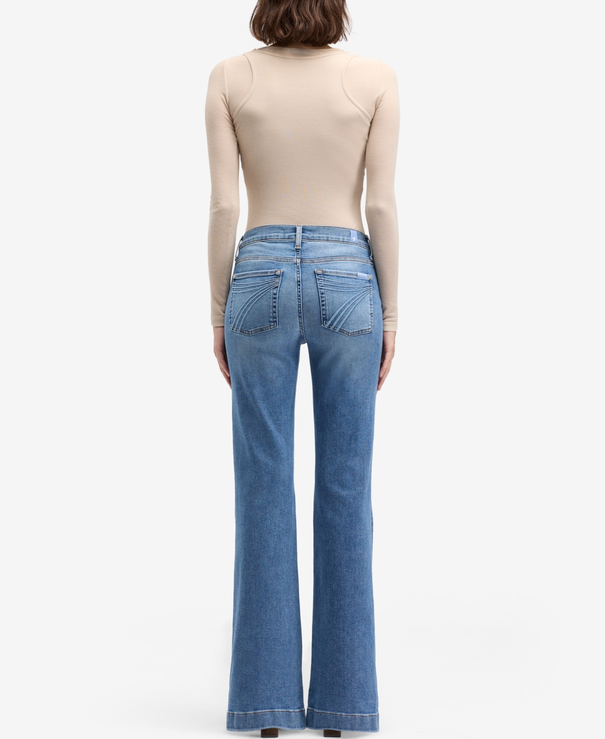 7 For All Mankind Women's Mid Rise Dojo Tailorless Jeans