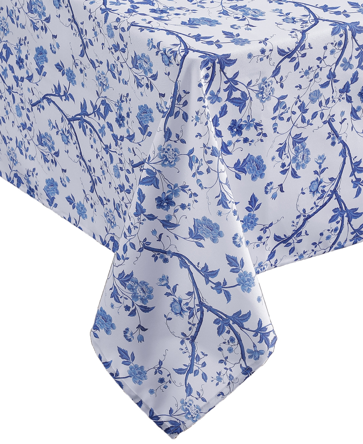 Laura Ashley Easy Care Pattern Tablecloth, 60" X 84" In Blue