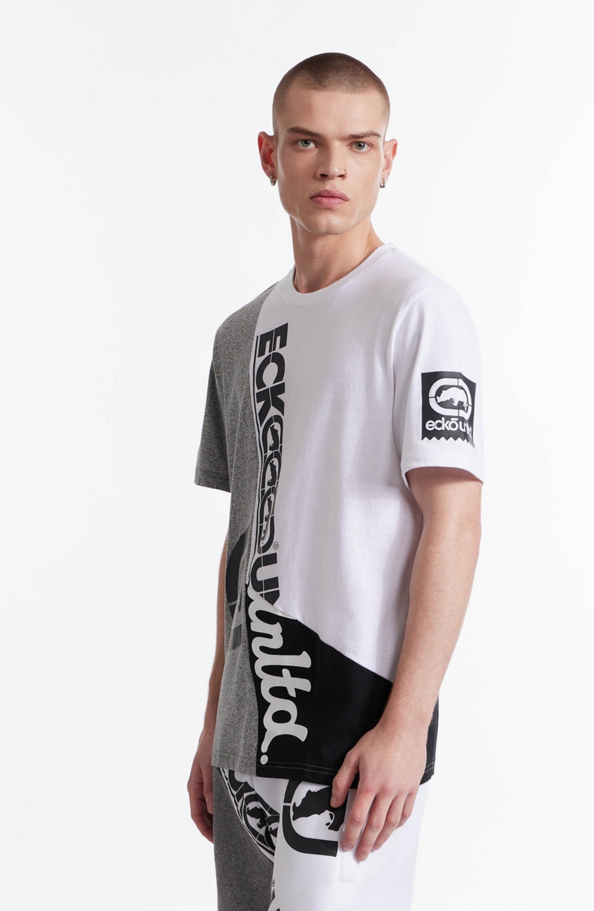 Ecko Unltd Scattered Short Sleeve Knit Tee In Gray
