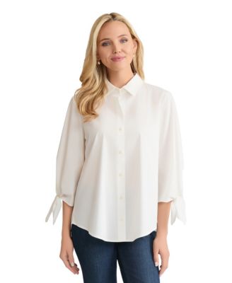 Women's Tie Sleeve Collar Top