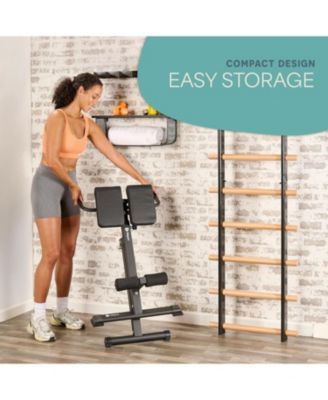 Adjustable Hyperextension Bench for Glutes, Hamstrings, and Lower Back - Foldable Home Gym Equipment