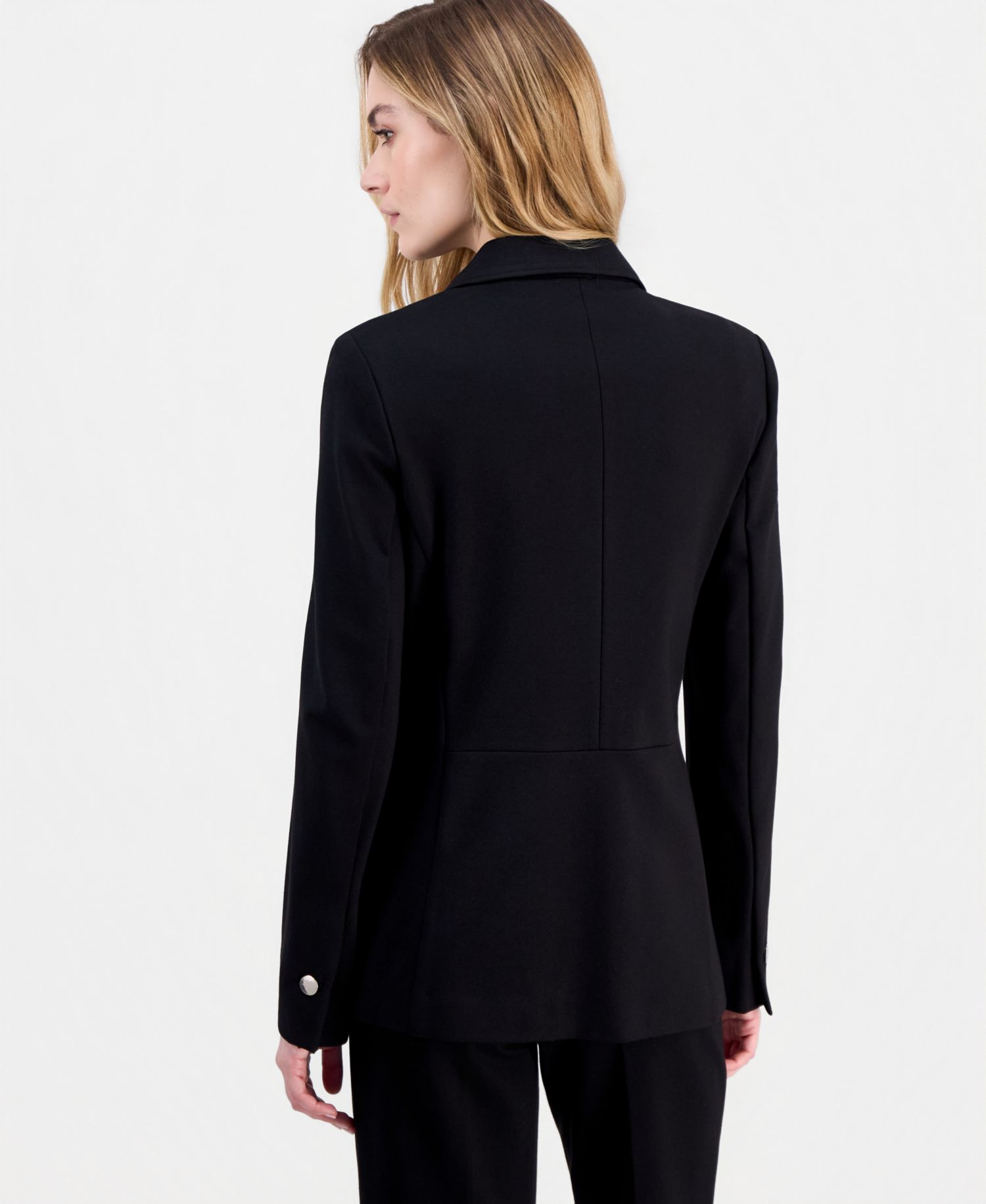 Women's Compression Faux Double-Breasted Blazer
