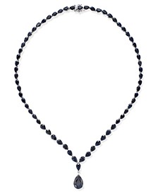 Black Sapphire Collar Necklace (28 ct. t.w.) in Sterling Silver, Created for Macy's