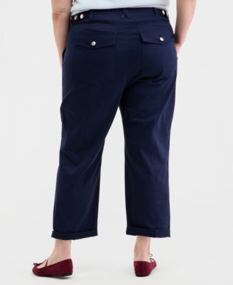 Trendy Plus Size Utility Pocket Ankle Pants, Macy's Exclusive