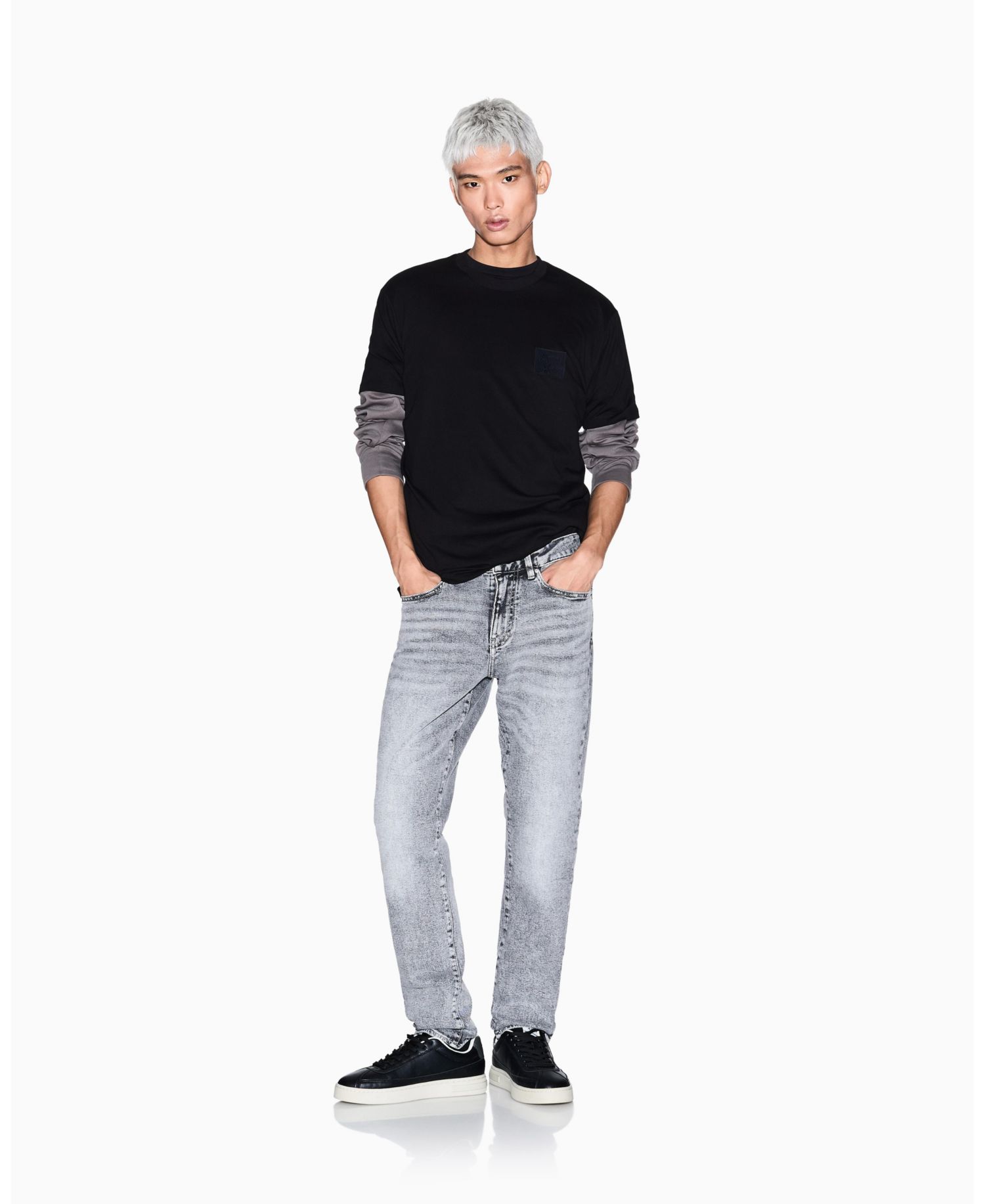 Men's Grid Box Top Chest T-Shirt