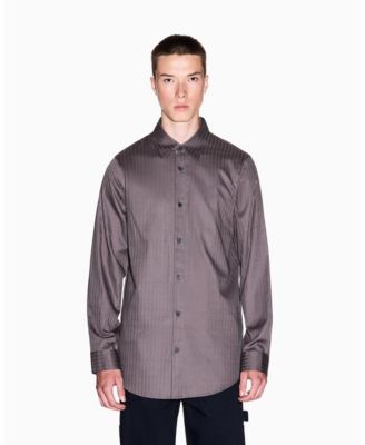 A|X Armani Exchange - Men's Cotton Jacquard Wording Graphic Shirt