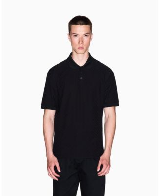 Men's Mercerized Cotton Jacquard Logo Polo Shirt