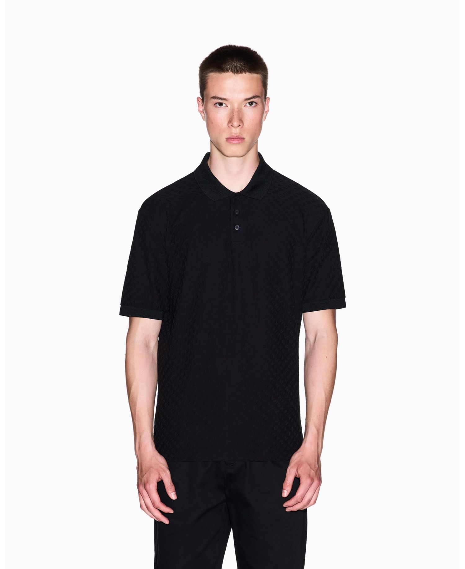 Men's Mercerized Cotton Jacquard Logo Polo Shirt