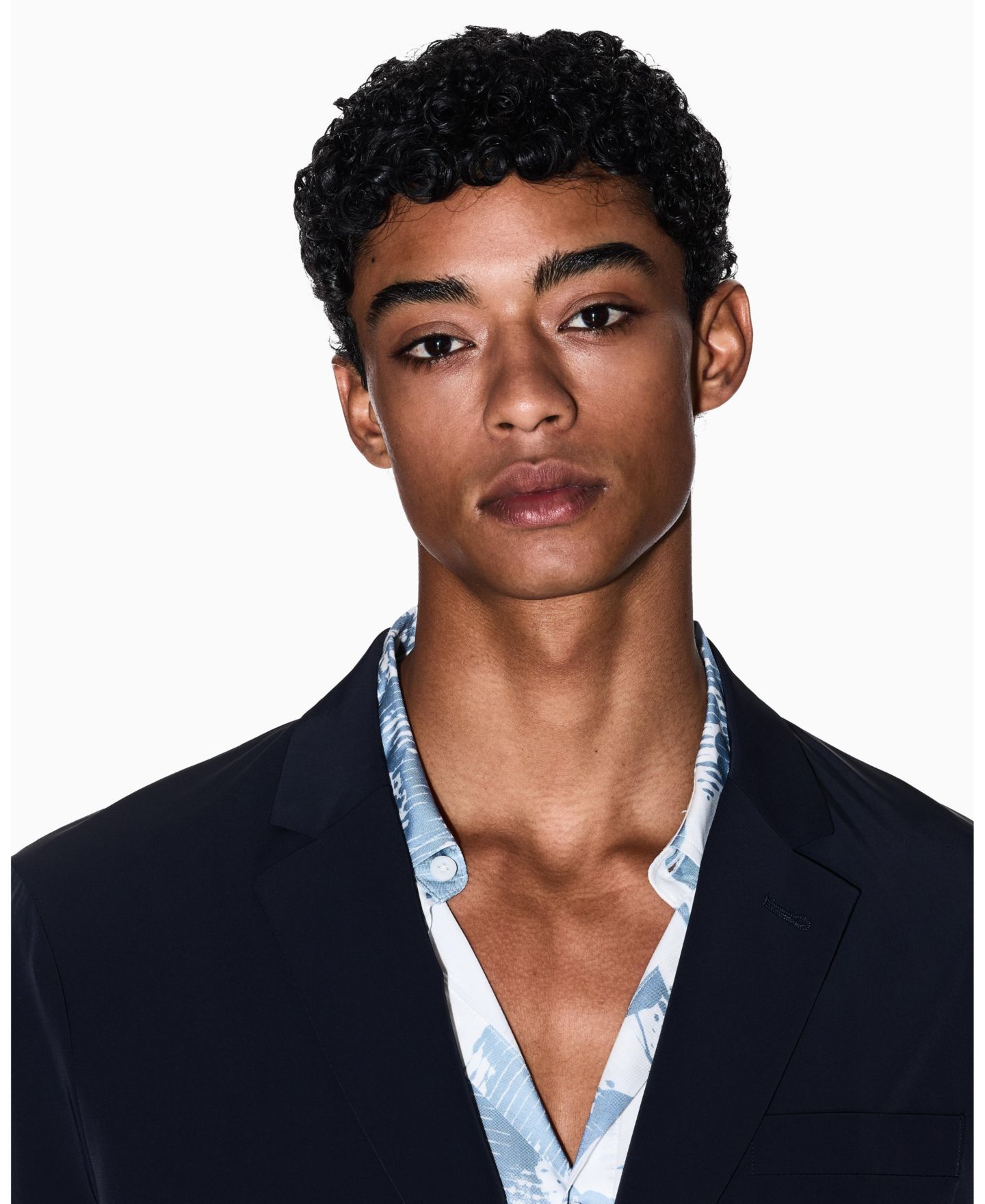 Мужской пиджак A|X Armani Exchange Stretch Nylon Blazer, цвет: Глубокий тёмно-синий — фото 4