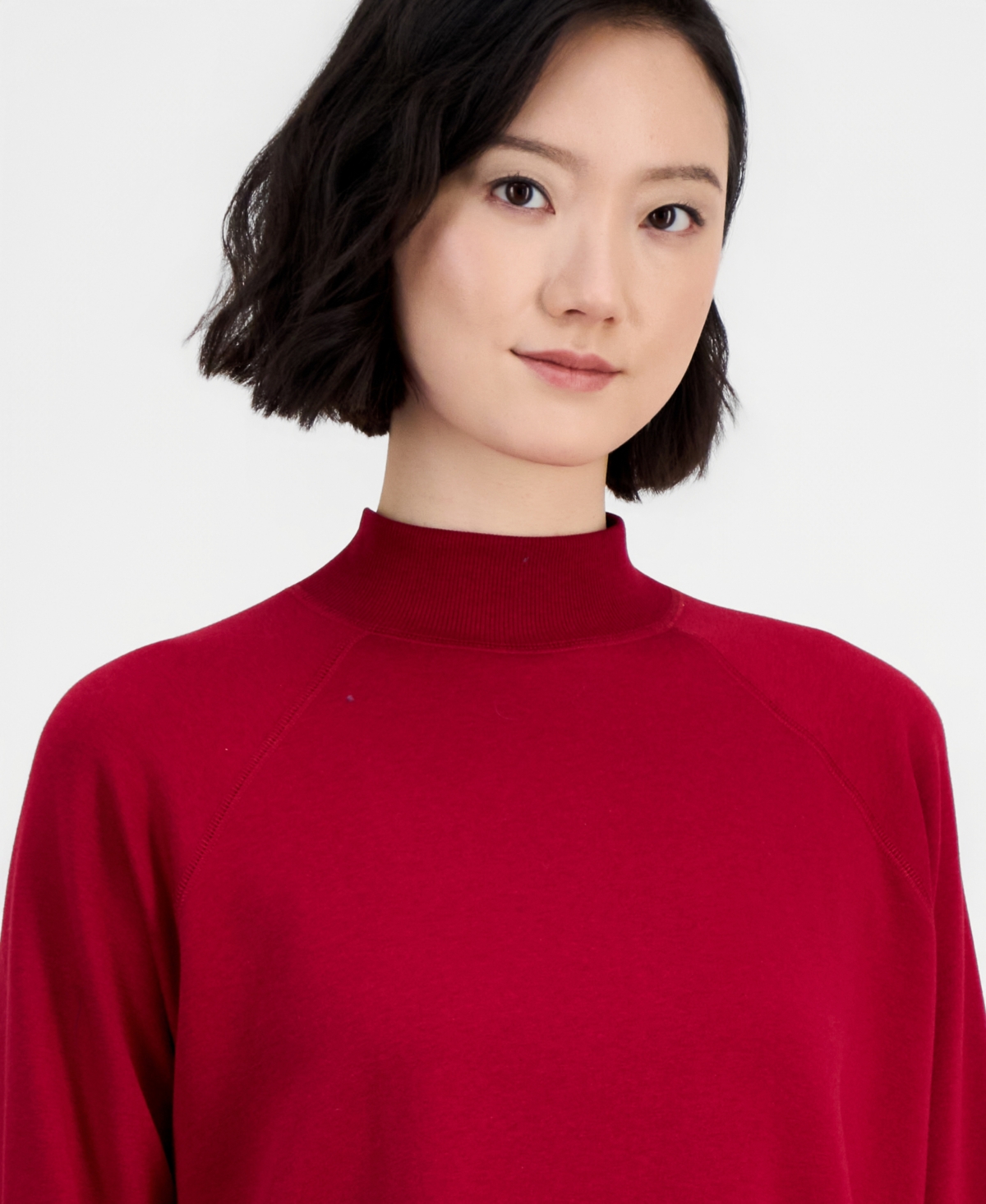 Eileen Fisher Women's Side Slit Detail High Neck Top