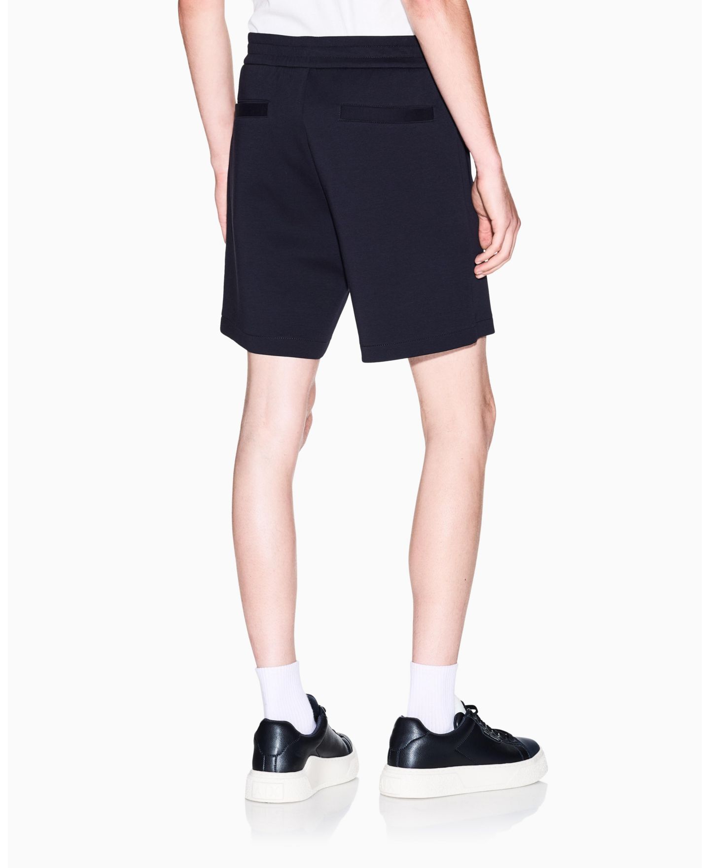Мужские шорты A|X Armani Exchange Drawstring Fleece Graphic, цвет: Глубокий тёмно-синий — фото 2