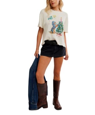 Women's Merry Meowy Graphic Short-Sleeve T-Shirt