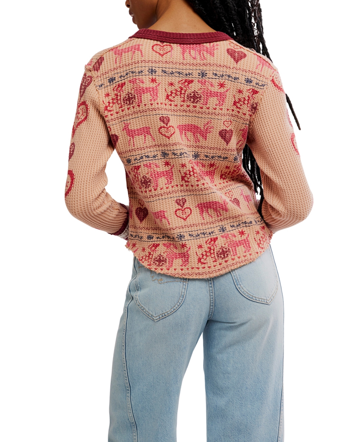 Free People Women's Blissful Layering Long-Sleeve Pull-On Top