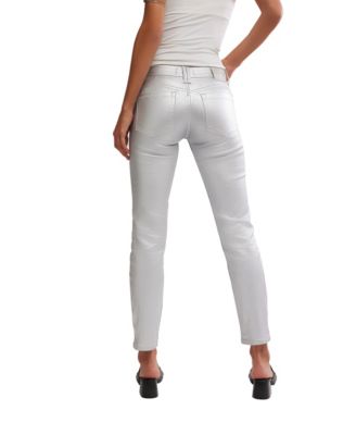 Women's Oracle Metallic Low-Rise Skinny Jeans
